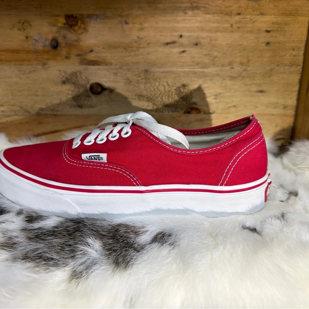 Vans Red and White Sneakers - Picture 8 of 10